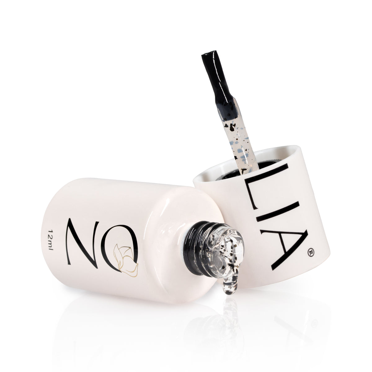 Black Flakes Matte Nolia - top coat mat cu fulgi, 12ml