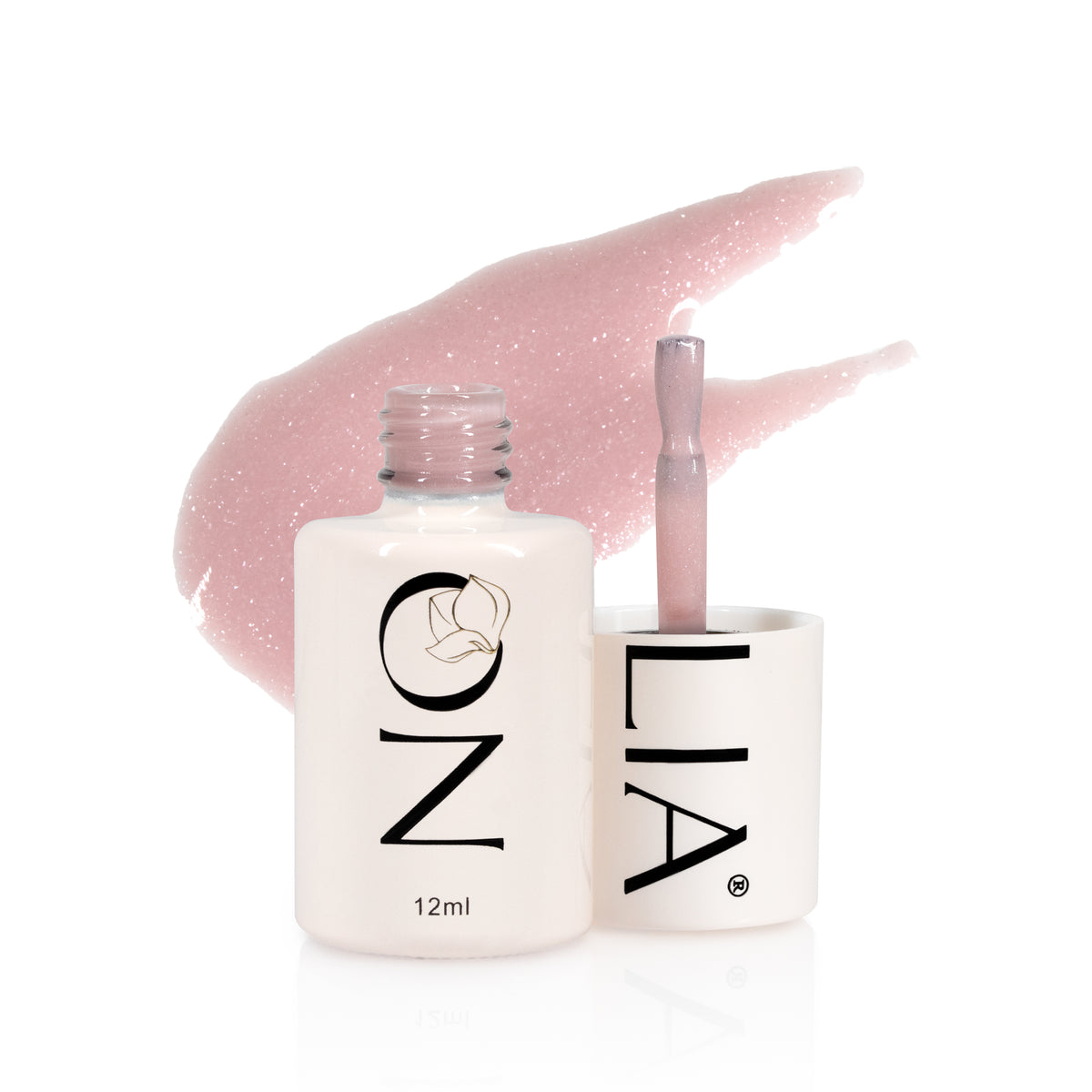 Baza cu fibra de sticla Nolia FiberGlow - Shimmer Blush, 12ml