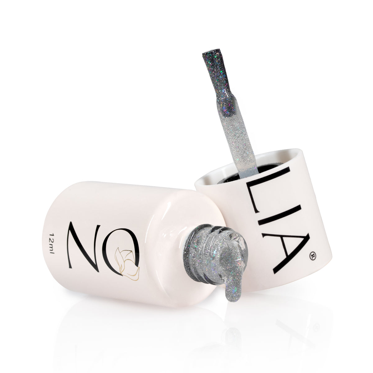 Glitter Reflection Top Nolia - top coat semipermanent, 12ml