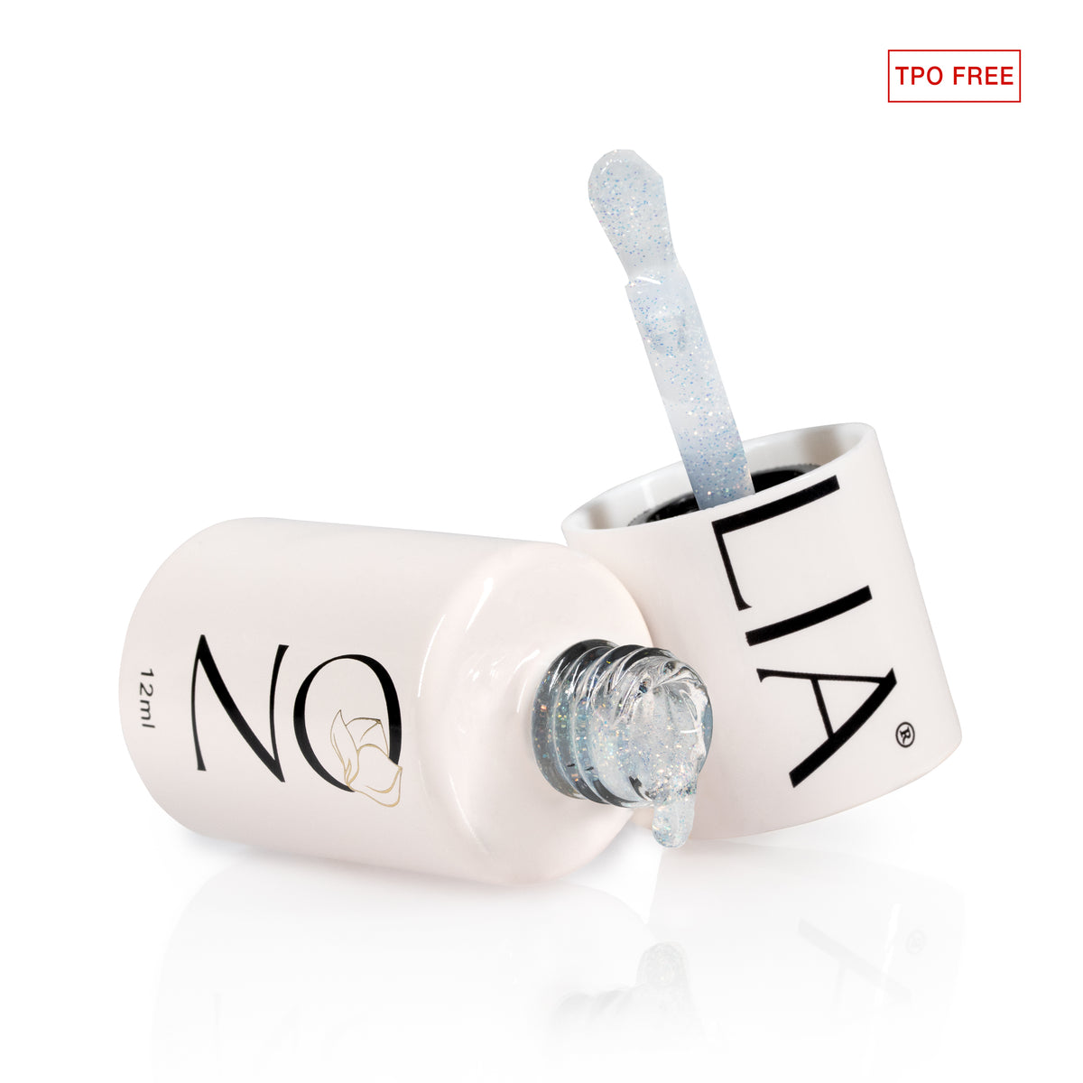Glitter Top Coat Nolia - top coat semipermanent, 12ml