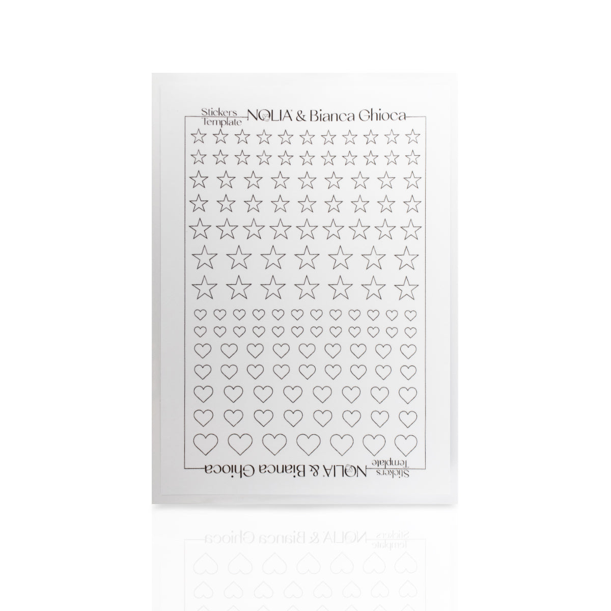 Sablon pictura stickere nail art Nolia - Star & Heart Shapes
