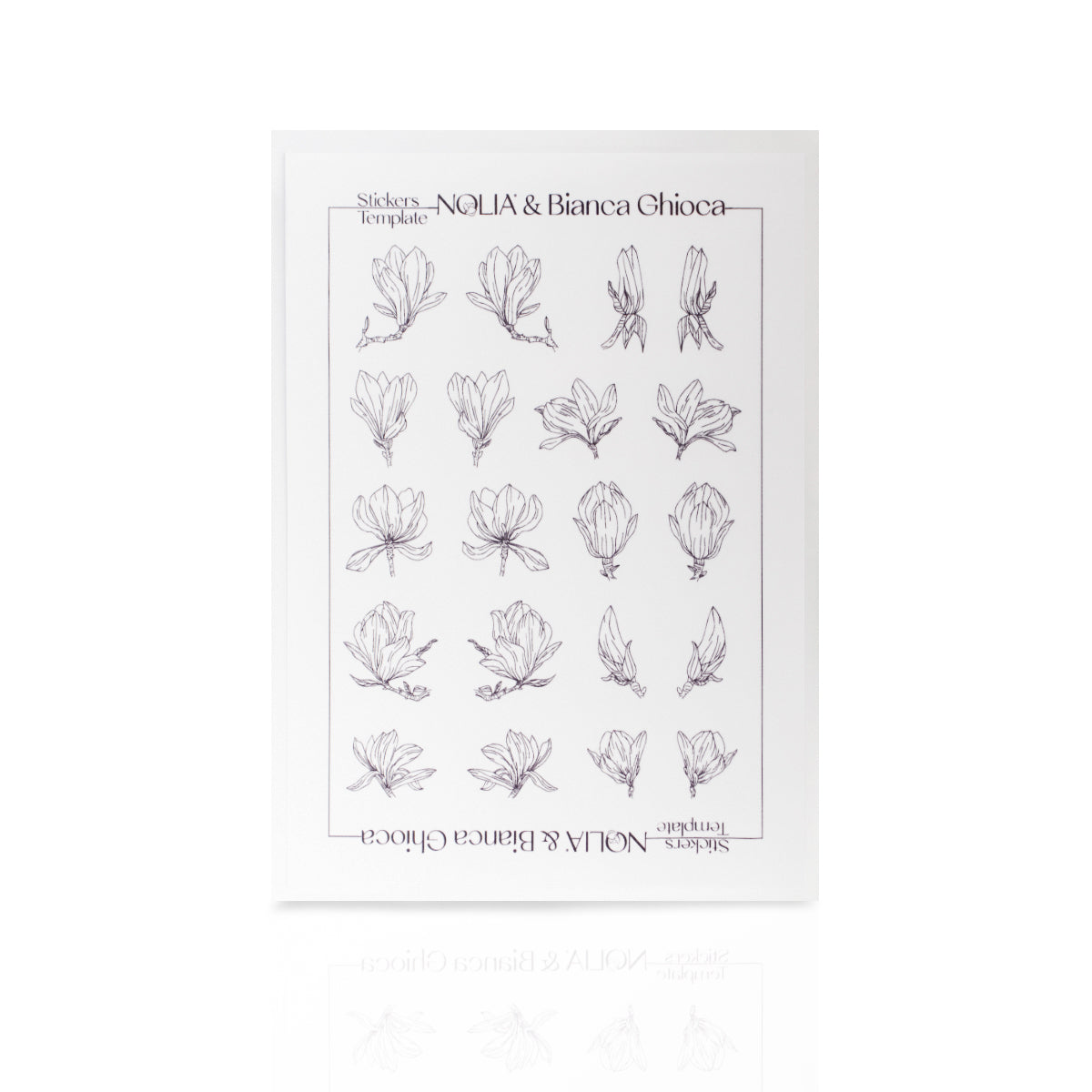 Sablon pictura stickere nail art Nolia - Magnolia