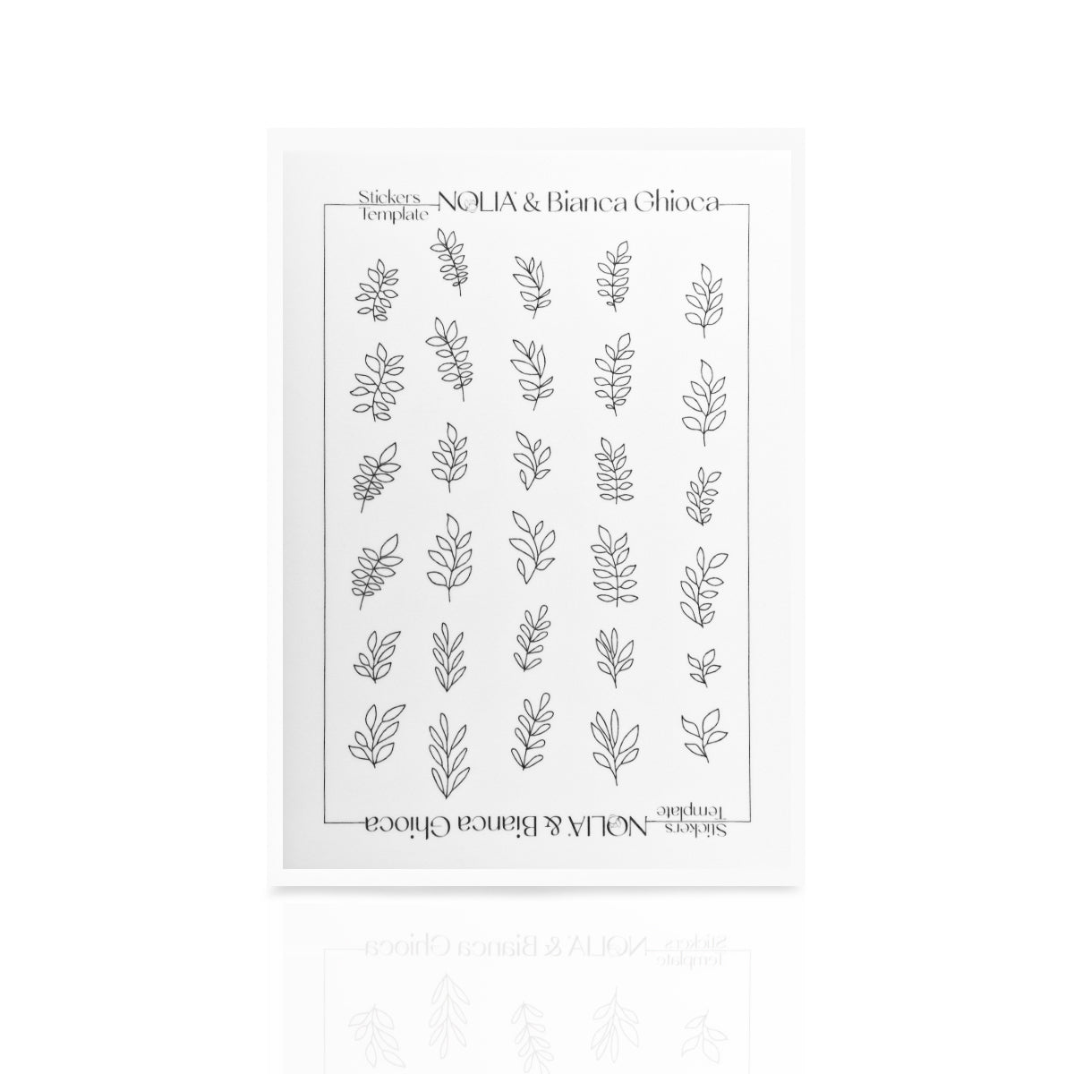 Sablon pictura stickere nail art Nolia - Leaves