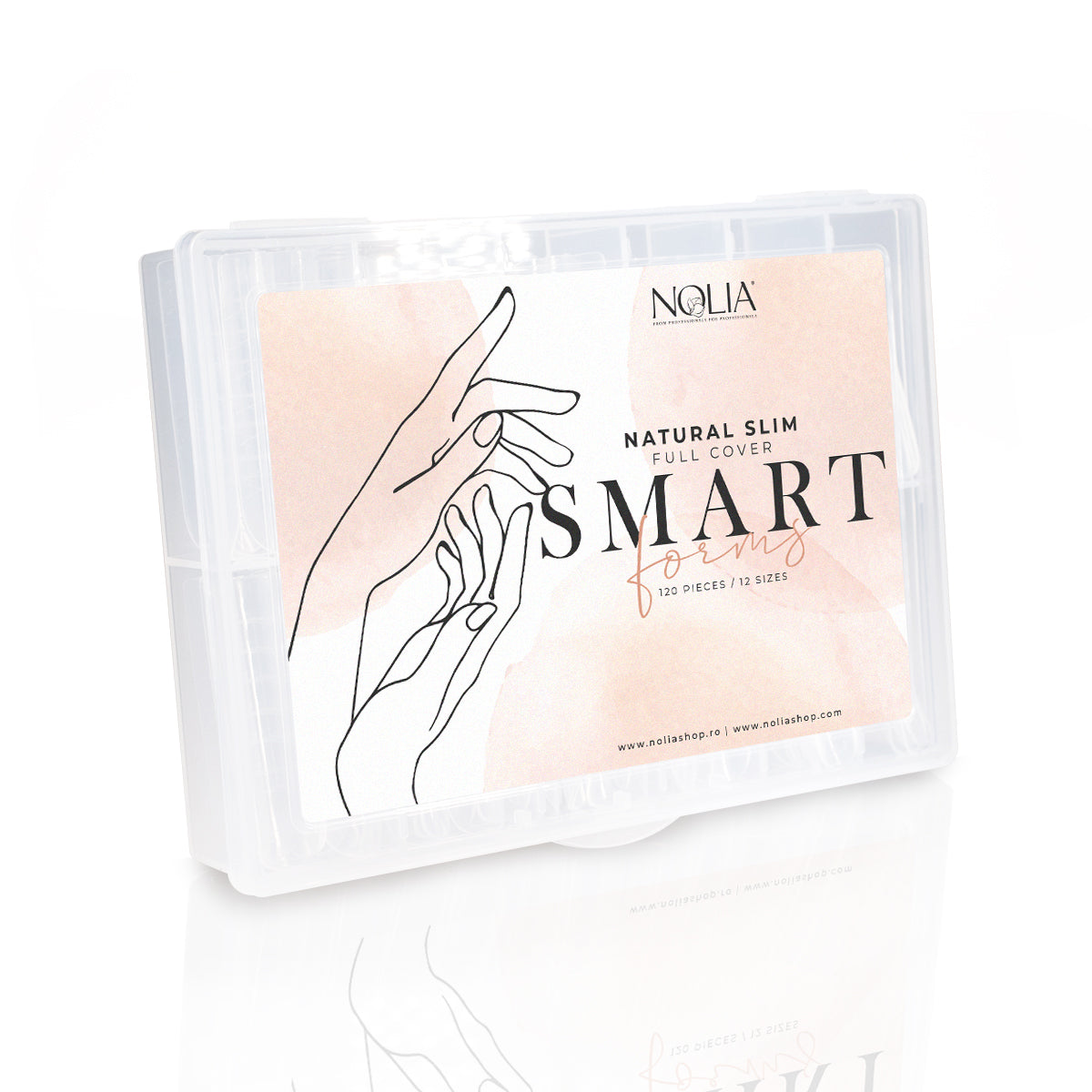Tipsuri reutilizabile Nolia Smart Forms Full Cover - Natural Slim, 120 buc