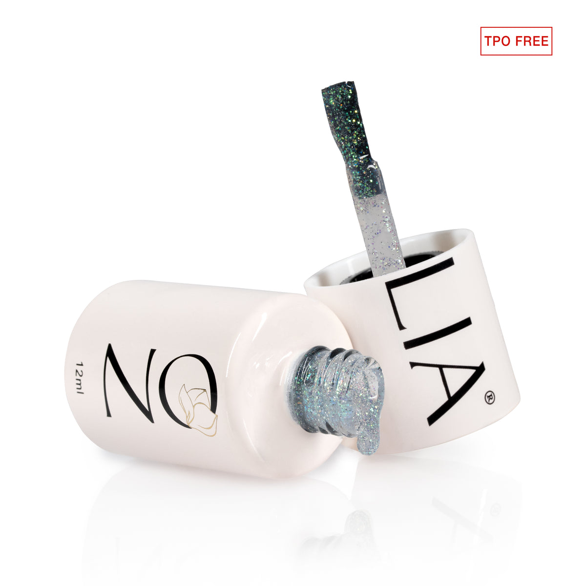 Reflective Top Nolia - Pinwheel, top coat semipermanent, 12ml