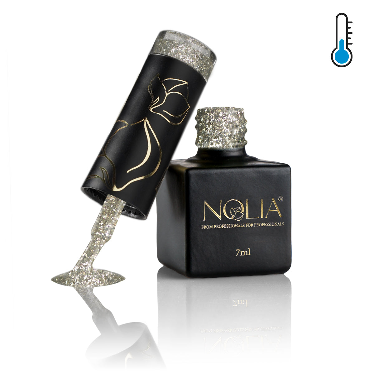 Gellack Sparkly Thermo - ST101 - CHAMPAGNE - Nail Polishes - noliashop.ro 1