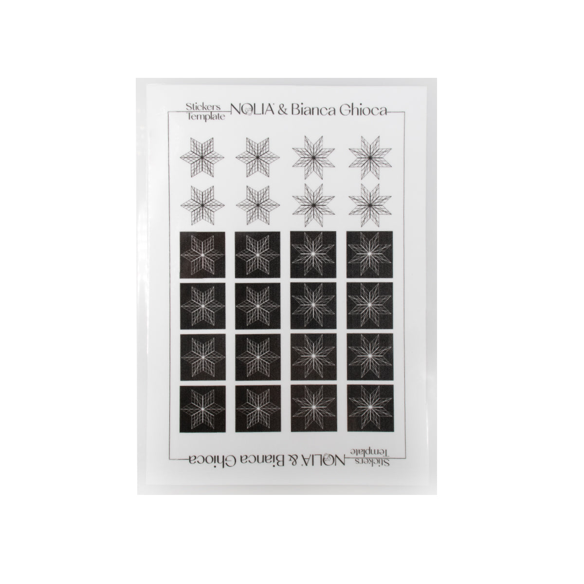 Sablon pictura stickere nail art Nolia - Snowflake
