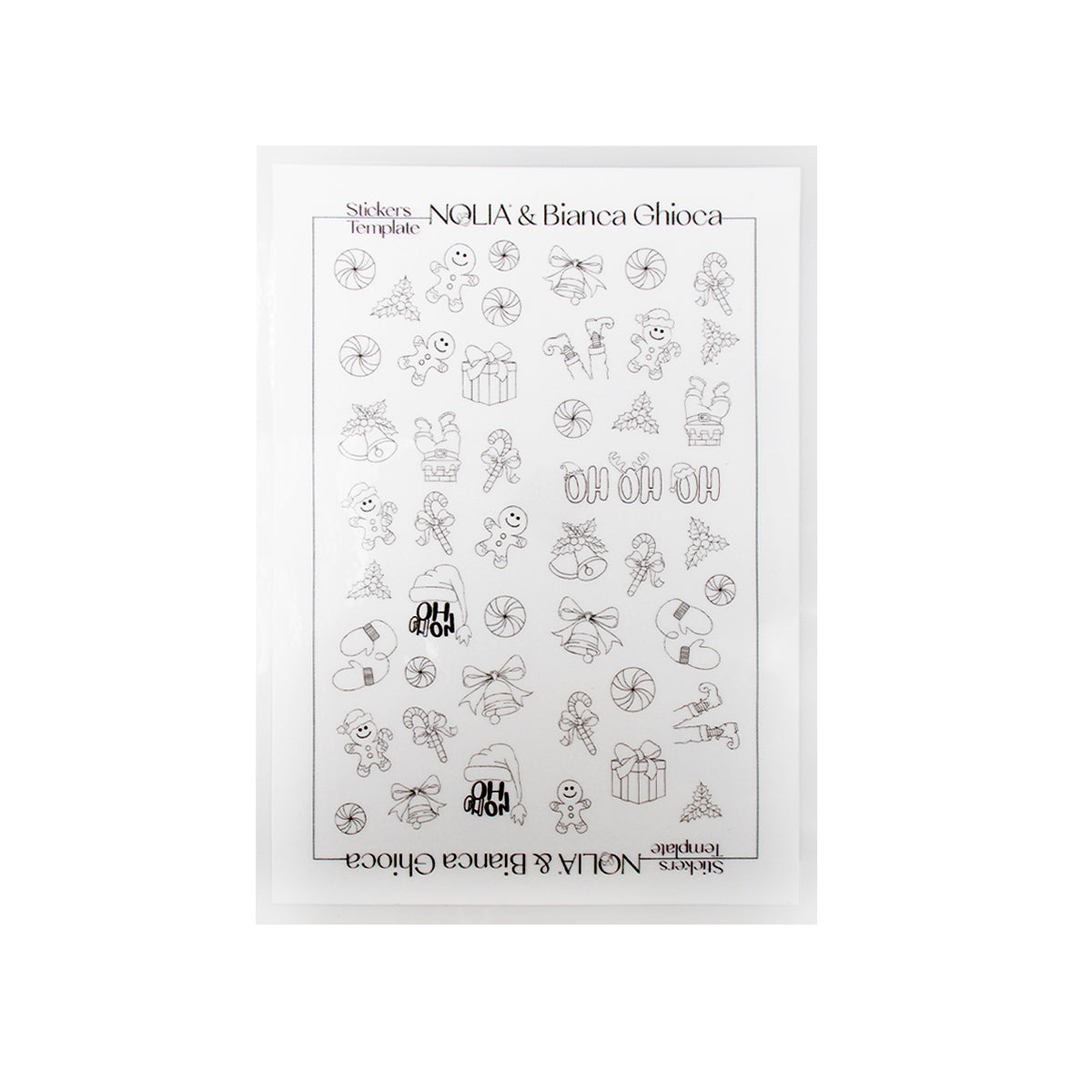 Sablon pictura stickere nail art Nolia - Christmas
