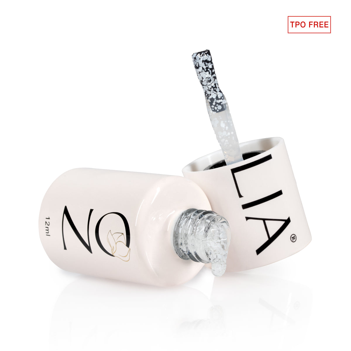 White Flakes Top Nolia - top coat semipermanent, 12ml