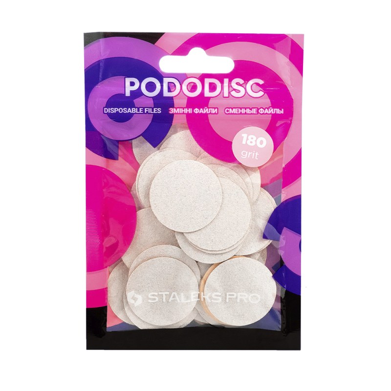 File unica folosinta disc pedichiura Staleks PODODISC L, granulatie 180, 50 buc