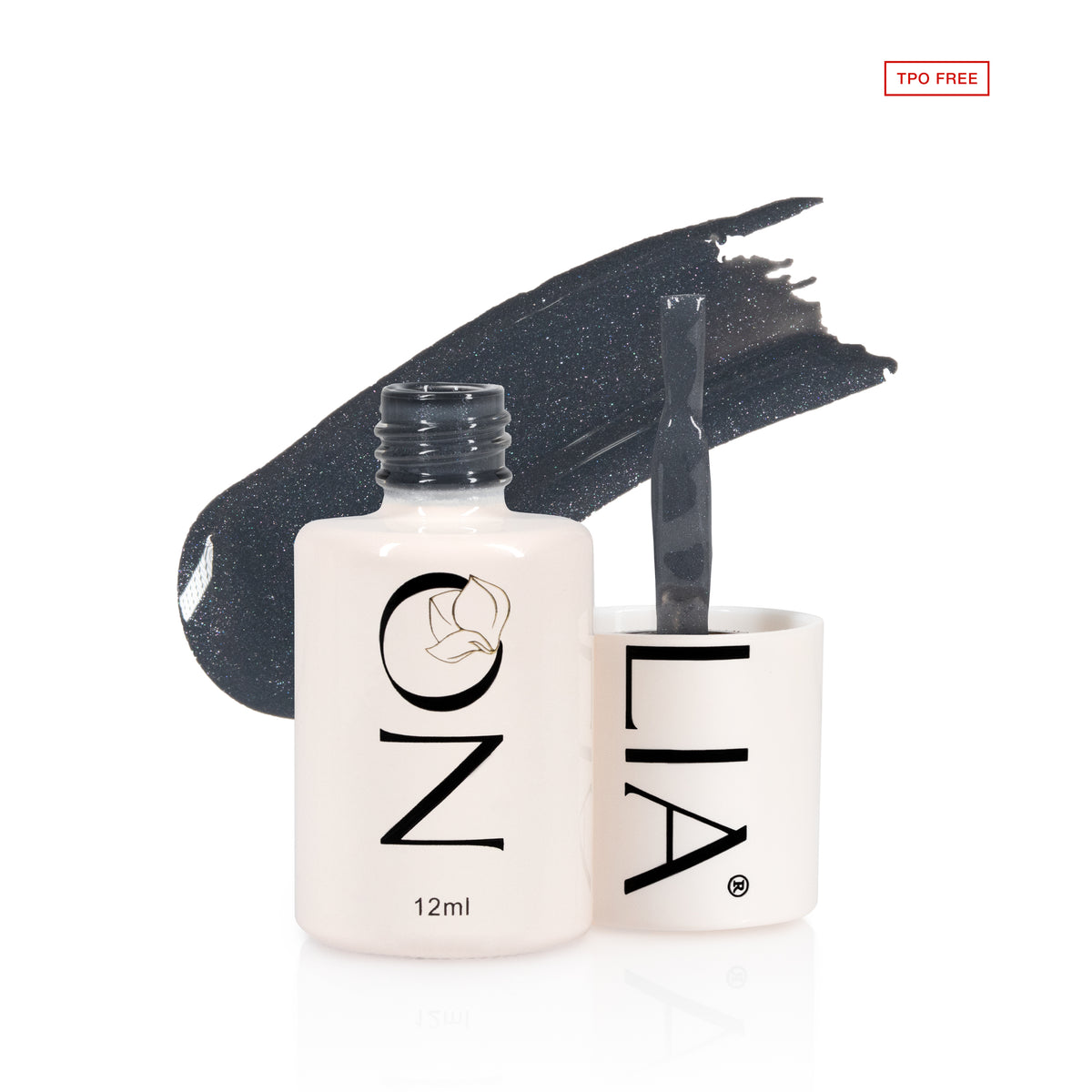 Oja semipermanenta Nolia A169 - Sparkly Coal, 12ml