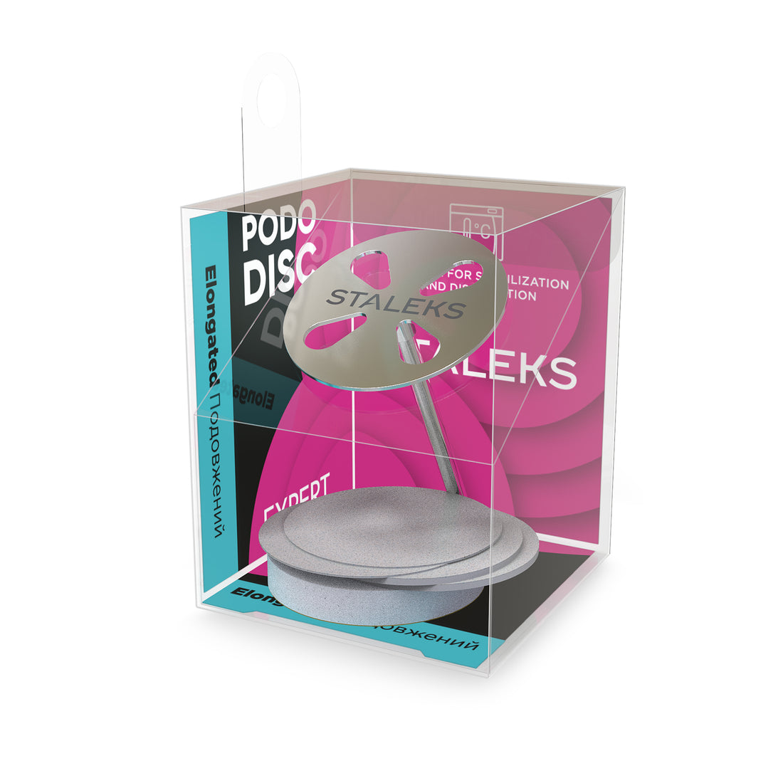 Disc pedichiura Staleks PODODISC L Expert alungit + file, granulatie 180, 25mm