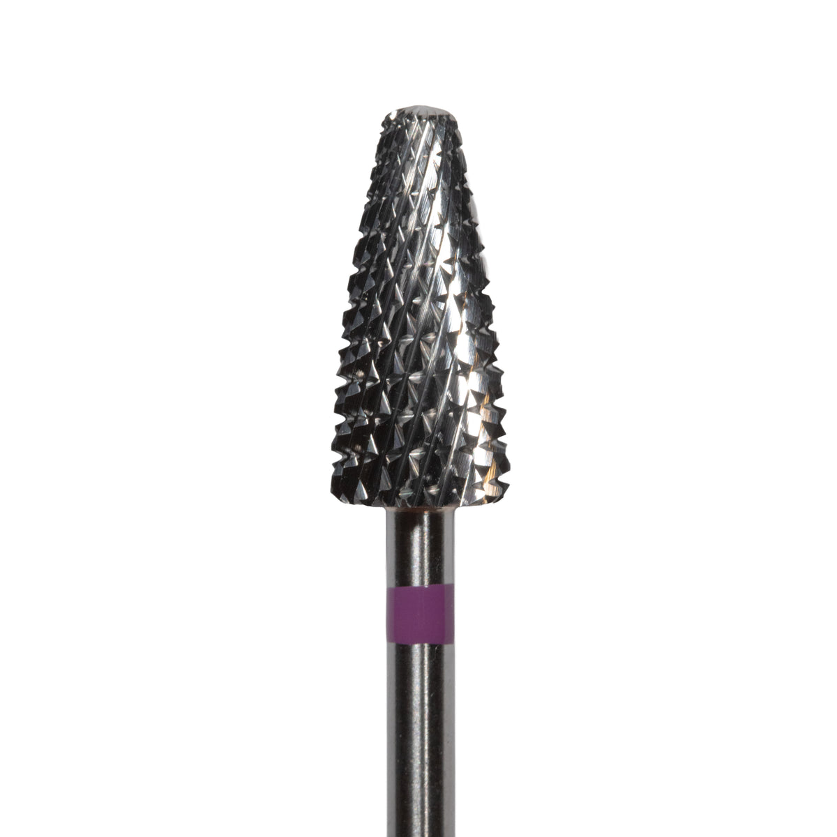 Bit freza unghii Freza - Cross Cut Conic Purple, 6mm