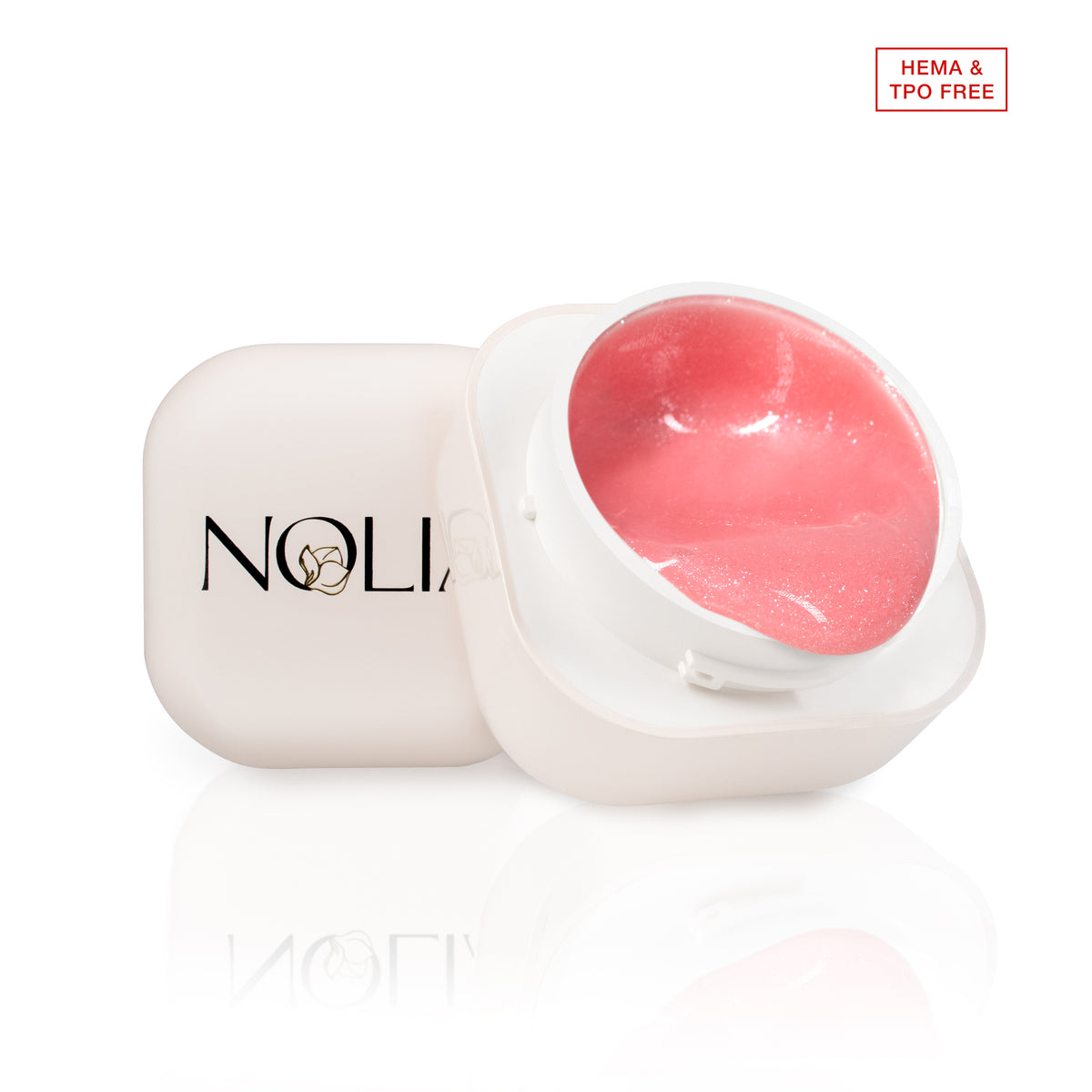 Gel de constructie Nolia GlitterGlow - Impatiens Pink, 15/50ml