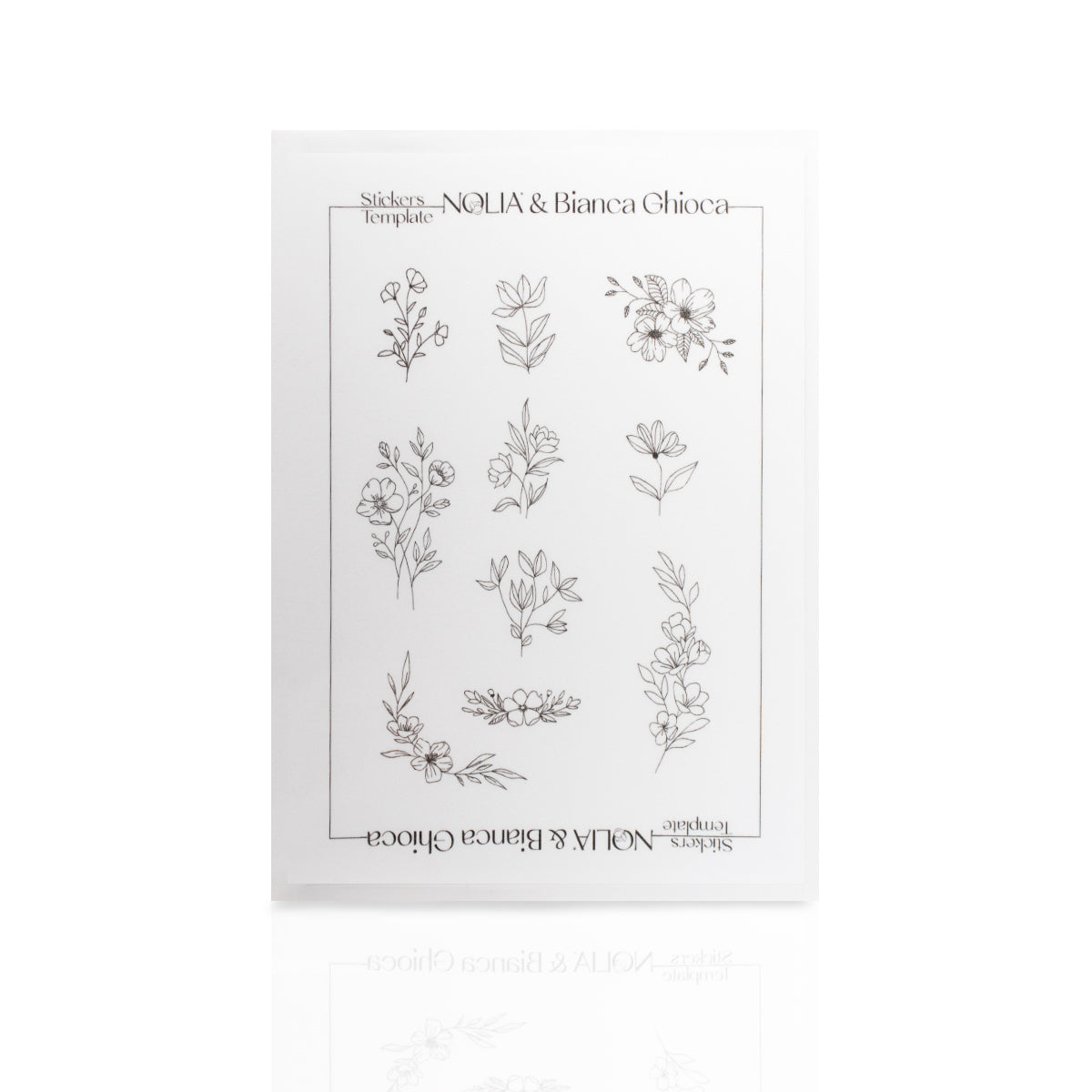Sablon pictura stickere nail art Nolia - Flowers