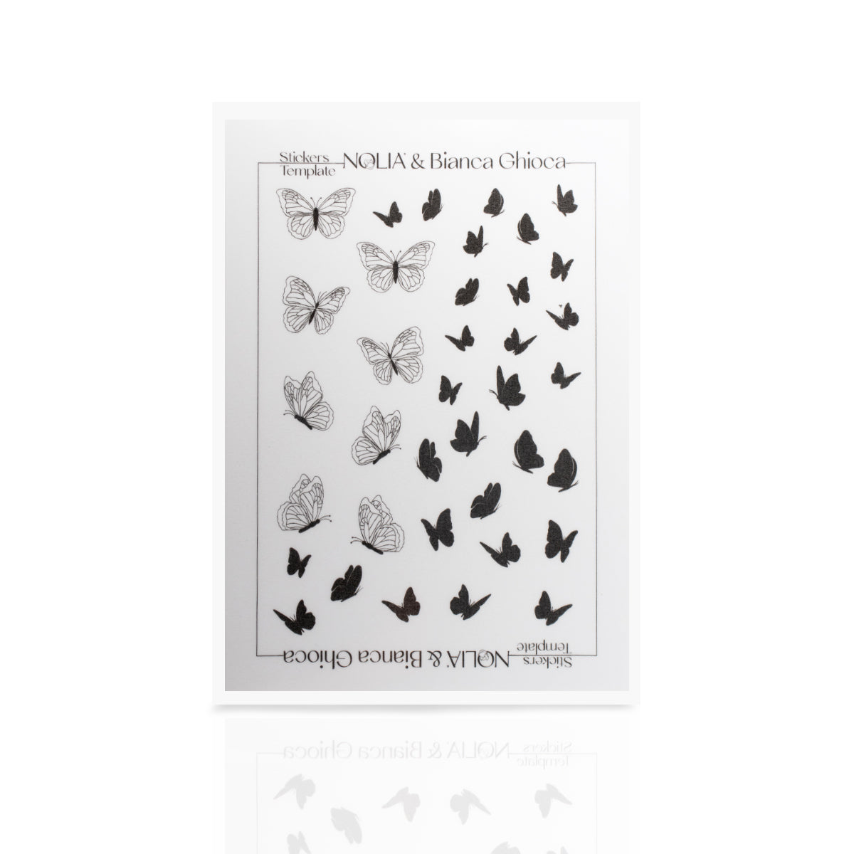 Sablon pictura stickere nail art Nolia - Butterflies