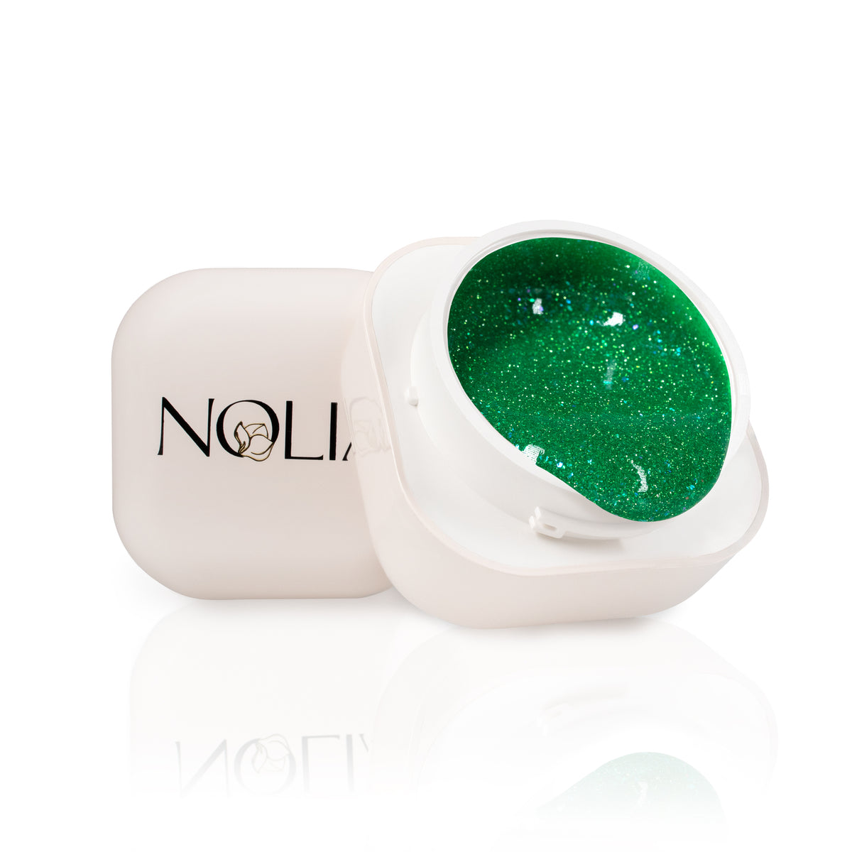 Gel de constructie Nolia Neon Sparkling NS078 - Jade Green, 15ml