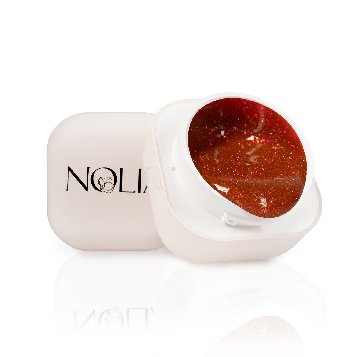 Gel de constructie Nolia Neon Sparkling NS080 - Carmine, 15ml