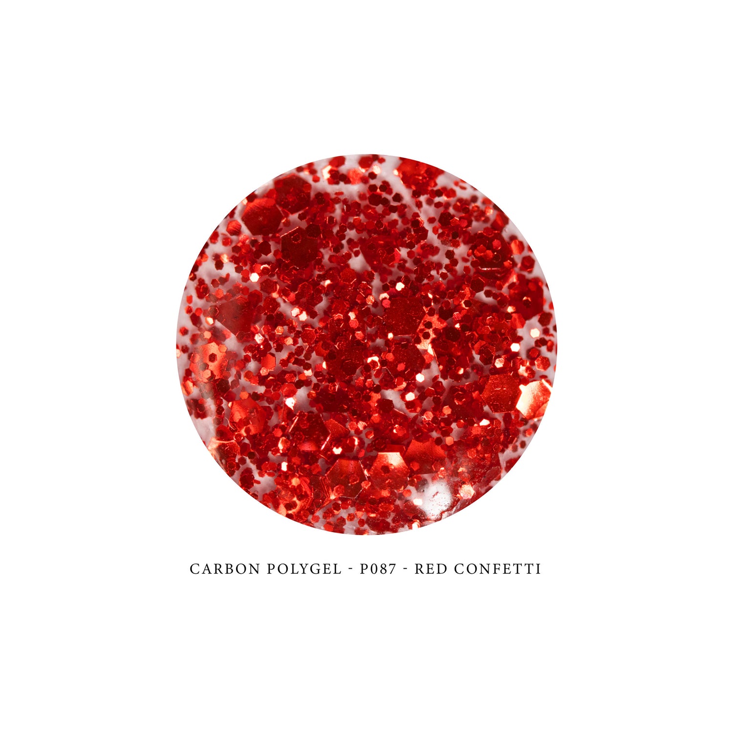 Carbon Polygel P087 - RED CONFETTI 30g