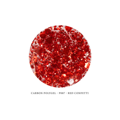 Carbon Polygel P087 - RED CONFETTI 30g