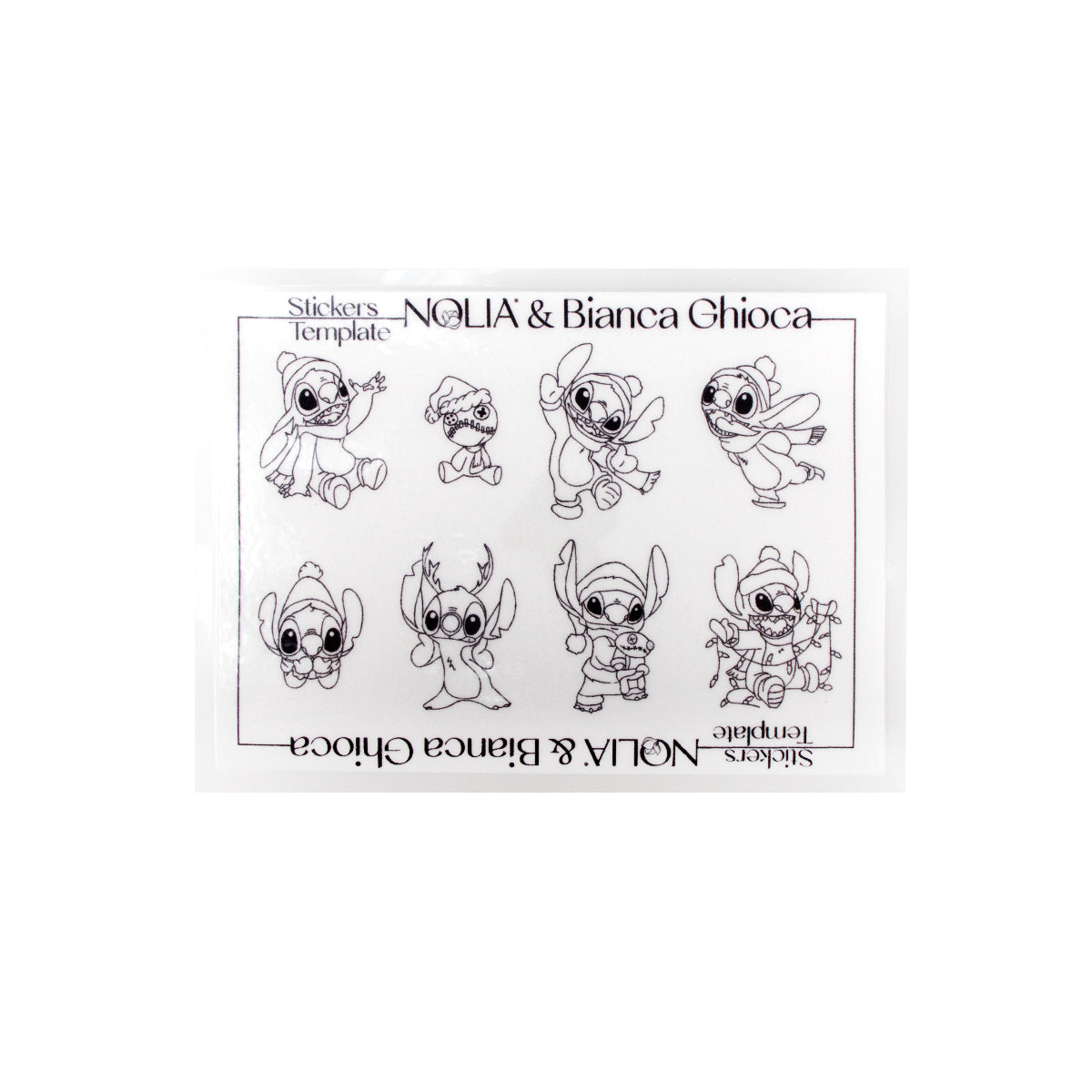 Sablon pictura stickere nail art Nolia - Christmas With Stitch