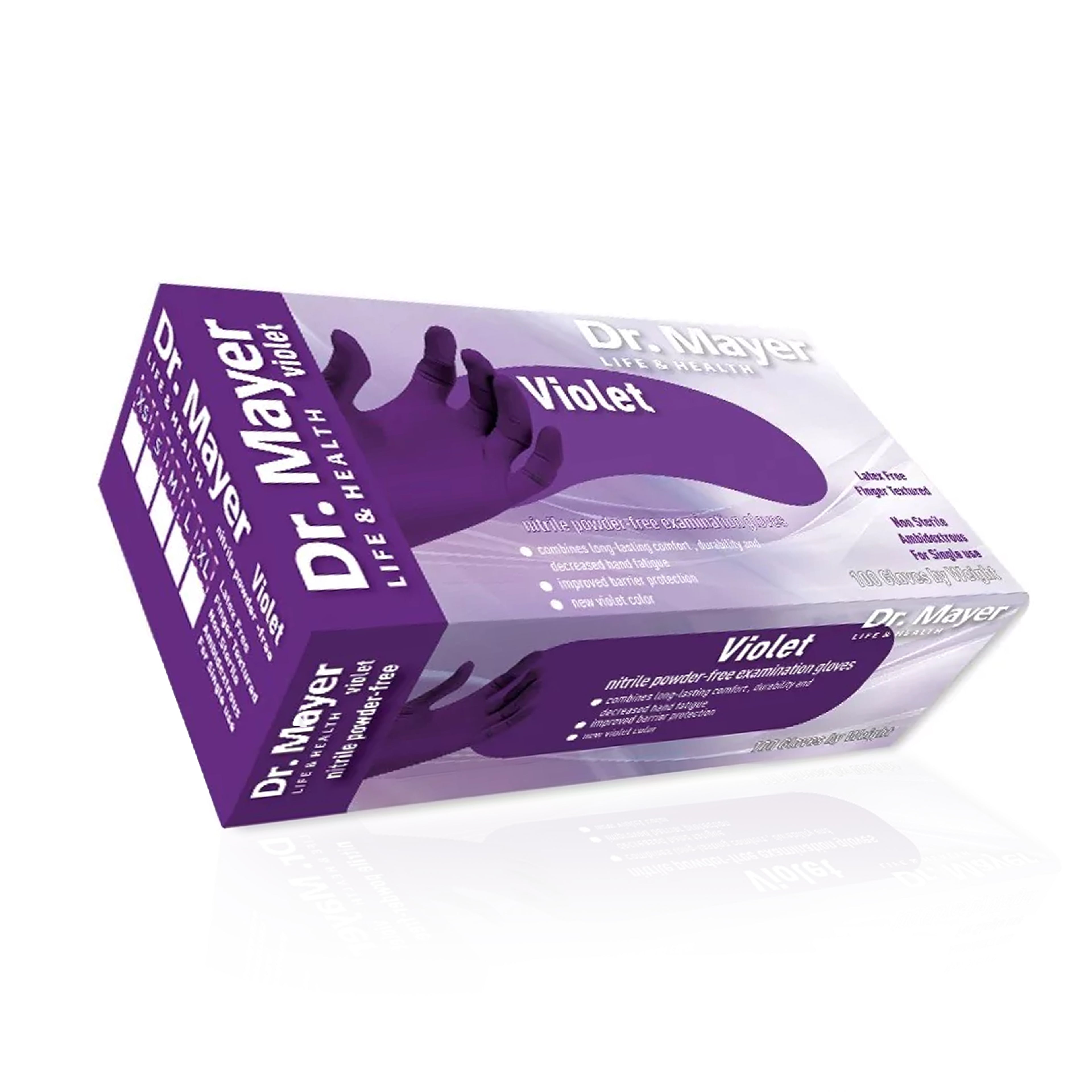 Manusi Nepudrate DR.MAYER Nitril Violet 100 buc XS / S / M / L