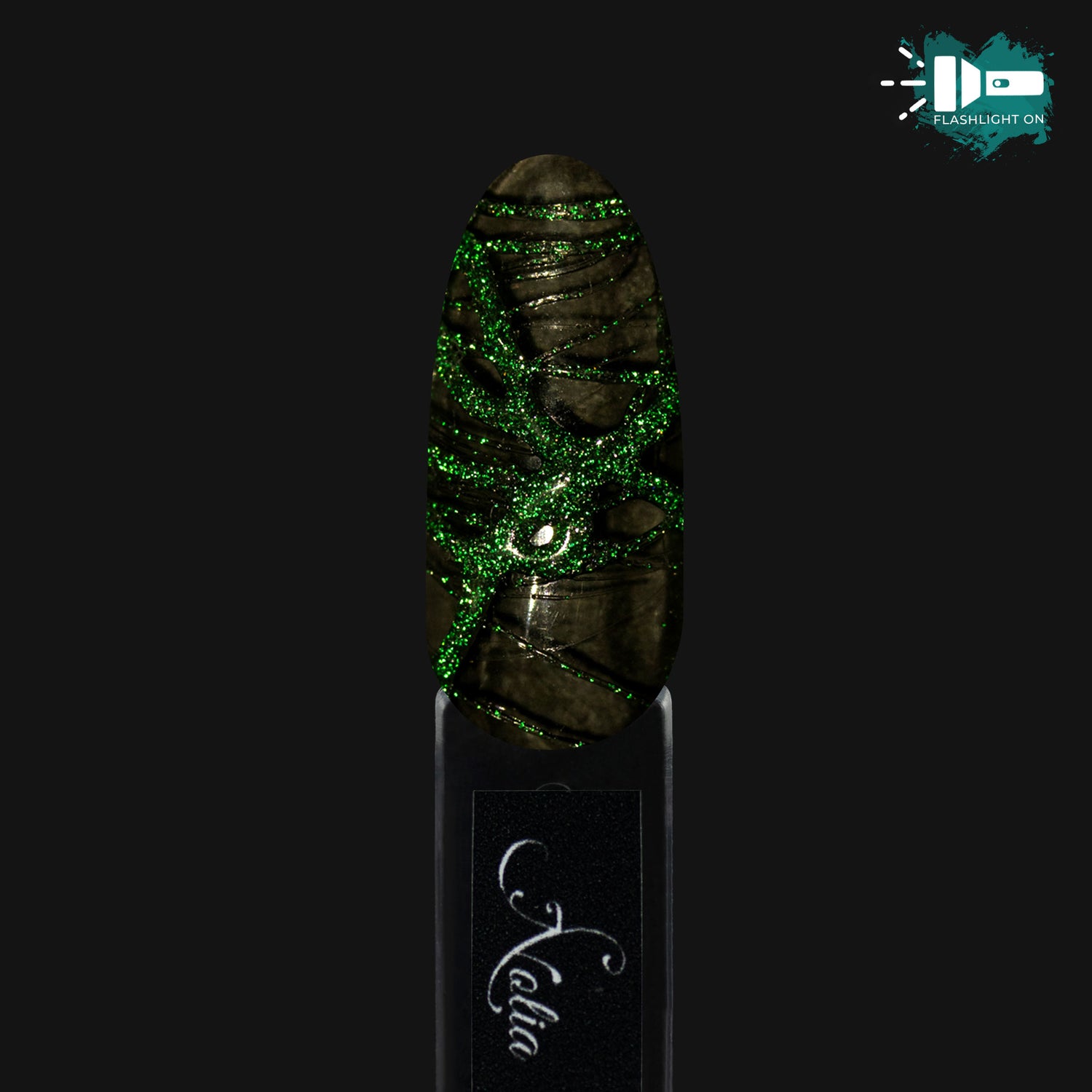 Flashy Elastic Color Gel FE05- Green - Nail Polishes - noliashop.ro 3
