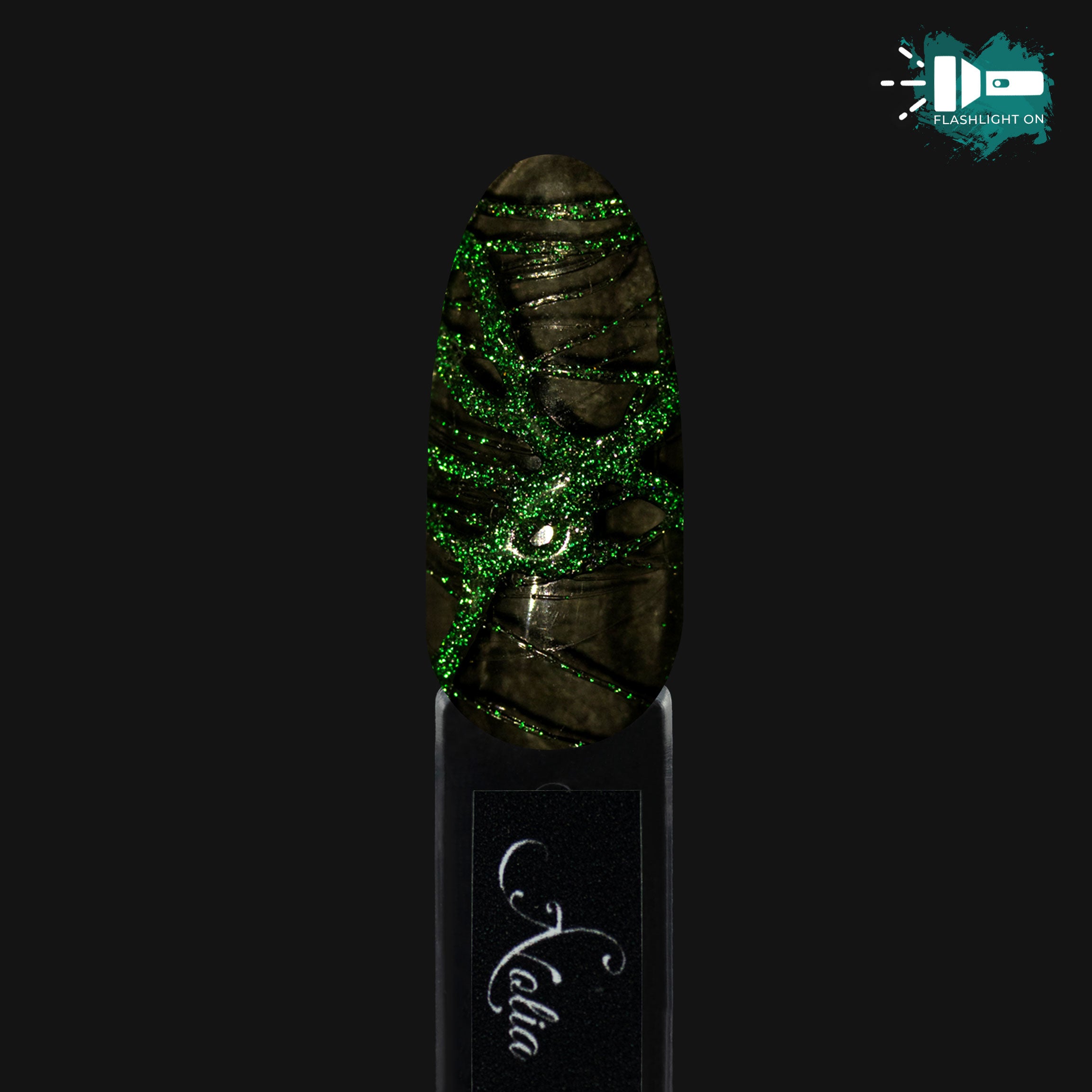 Flashy Elastic Color Gel FE05- Green - Nail Polishes - noliashop.ro 3